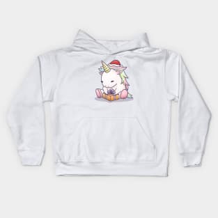 Magical Christmas Unicorn Rainbow Kids Hoodie